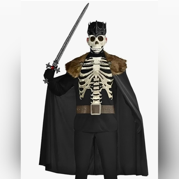 NWT Skeleton Dark King Costume - Adult Standard Size - Picture 1 of 5